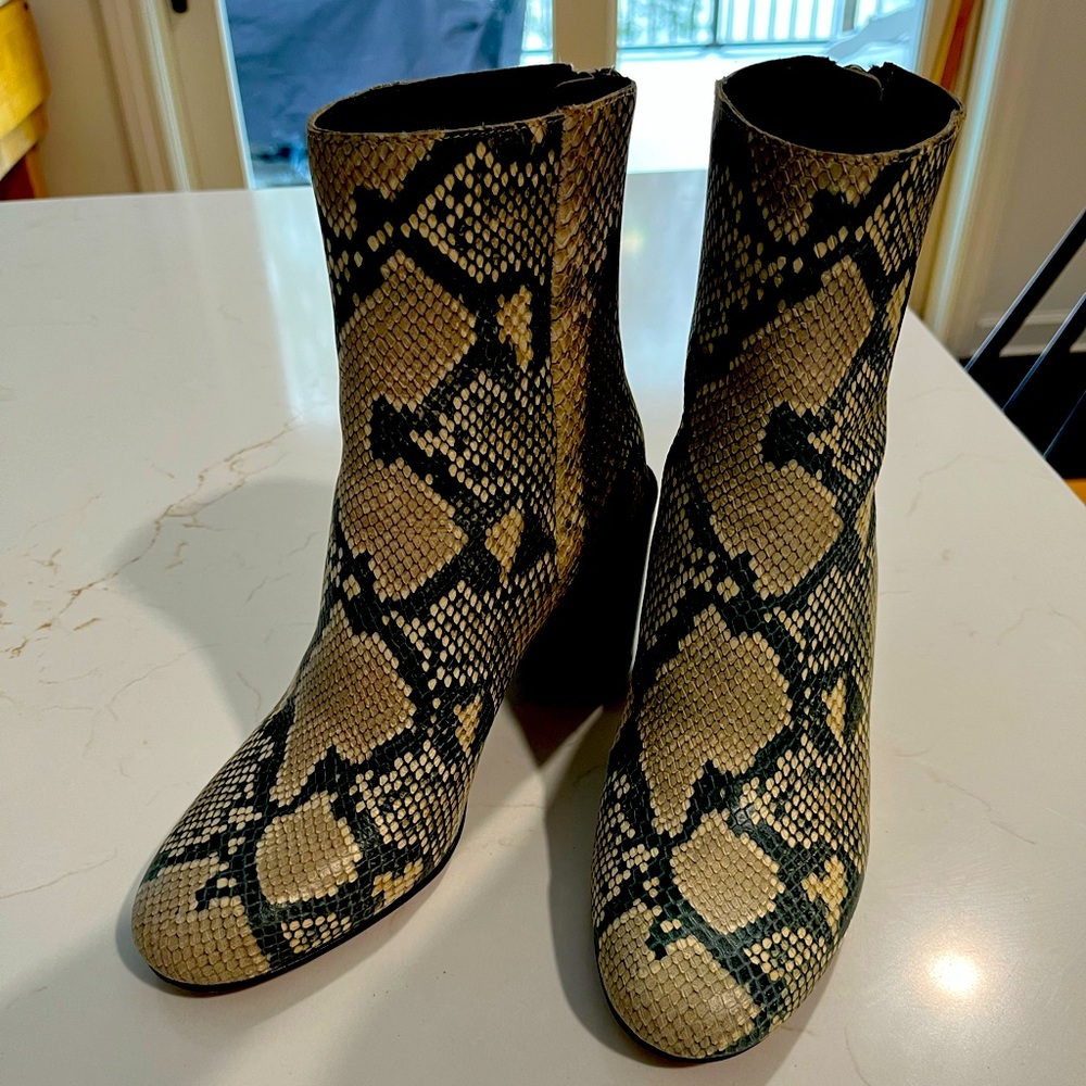 dolce Vita snakeskin ankle boots